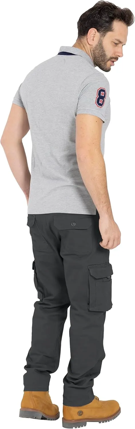 Alamo Casual Cargo Pants for Men - Stretchable, Regular Fit Cargo Work Pants for Men - 6 Pocket Outdoor Mens Work Pants