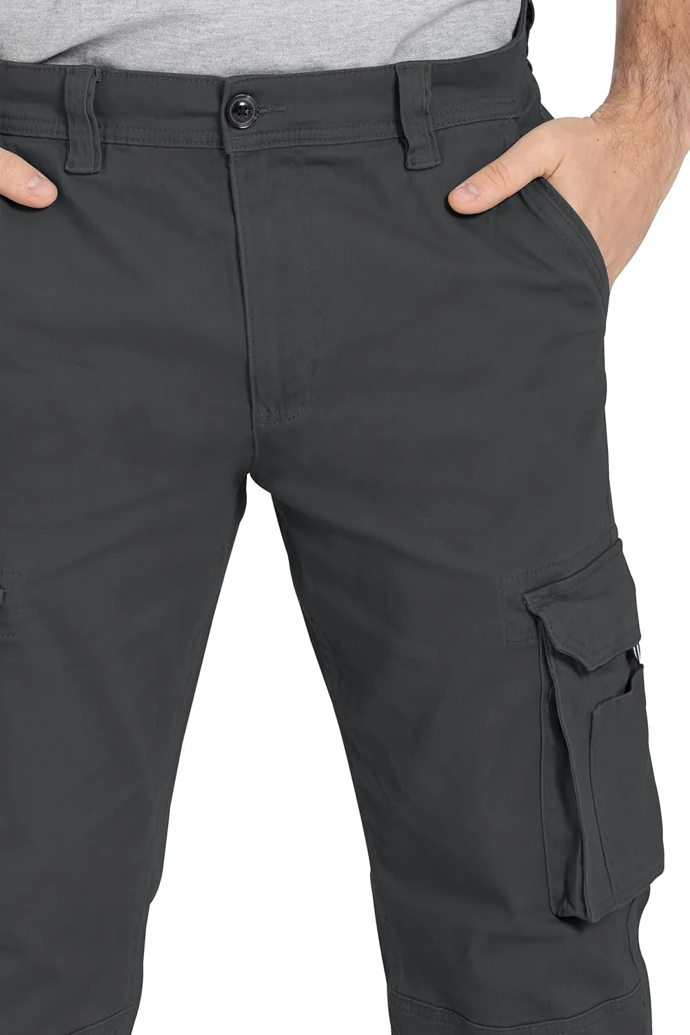 Alamo Casual Cargo Pants for Men - Stretchable, Regular Fit Cargo Work Pants for Men - 6 Pocket Outdoor Mens Work Pants