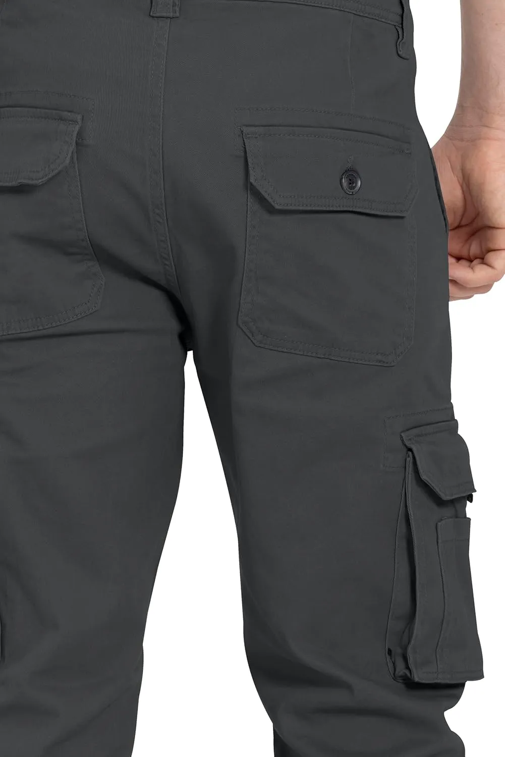 Alamo Casual Cargo Pants for Men - Stretchable, Regular Fit Cargo Work Pants for Men - 6 Pocket Outdoor Mens Work Pants