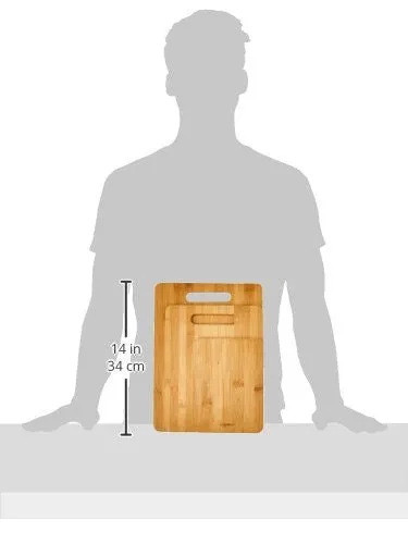 AmazonBasics - Juego de tablas de cortar de bambú (3 unidades)