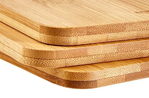 AmazonBasics - Juego de tablas de cortar de bambú (3 unidades)