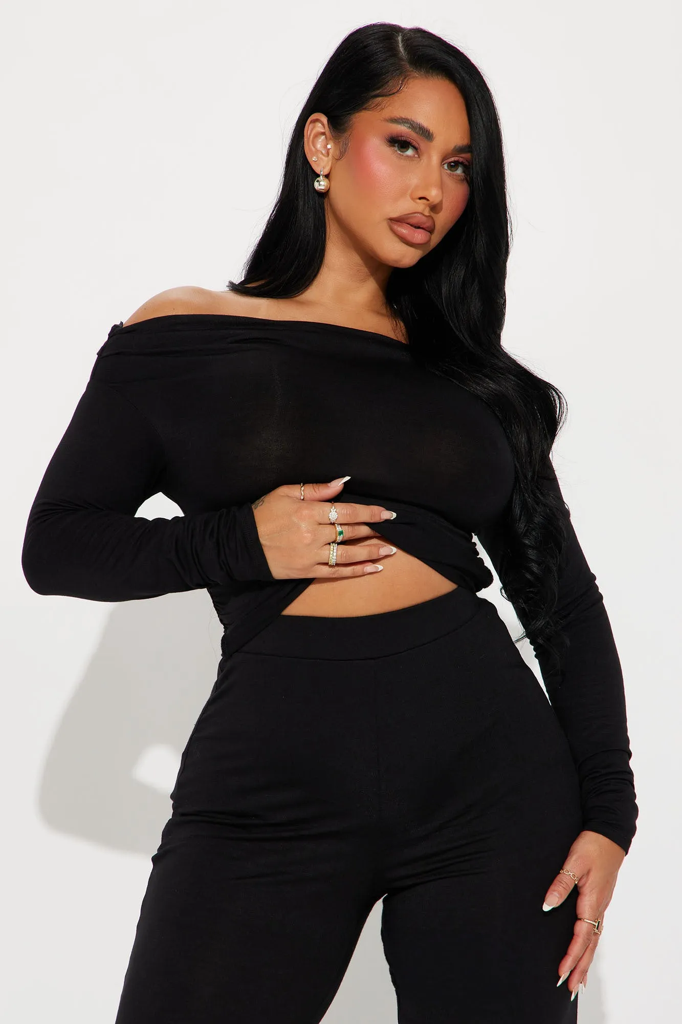 Ameena Pant Set - Black