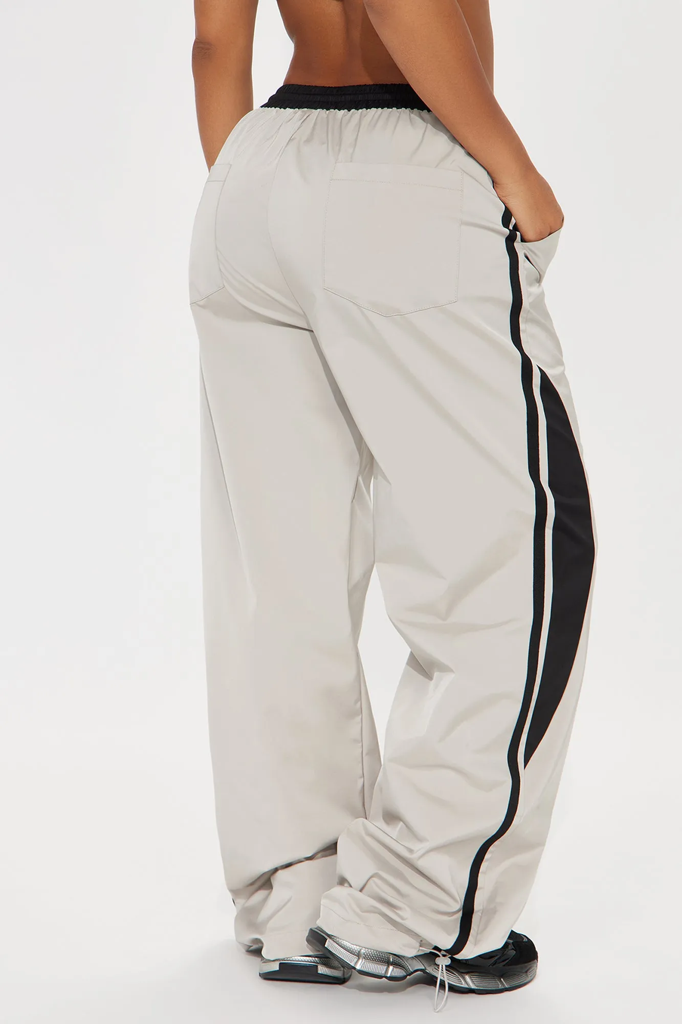Are You Ready Windbreaker Track Pant - Grey/Black