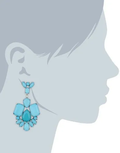 Aretes de Cristales Coloridos en Forma de Gota