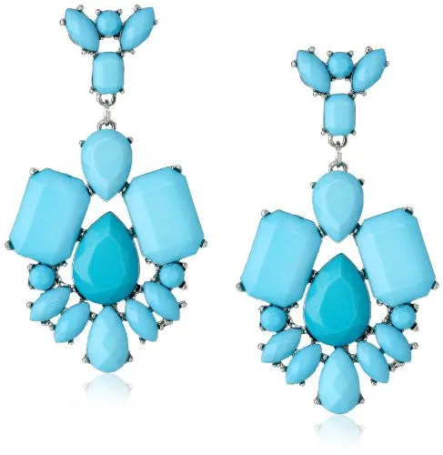 Aretes de Cristales Coloridos en Forma de Gota