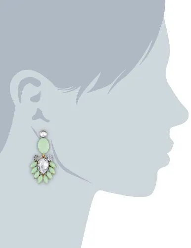 Aretes en Forma de Gota en Tono Dorado y Cristales