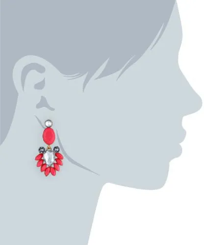 Aretes en Forma de Gota en Tono Dorado y Cristales