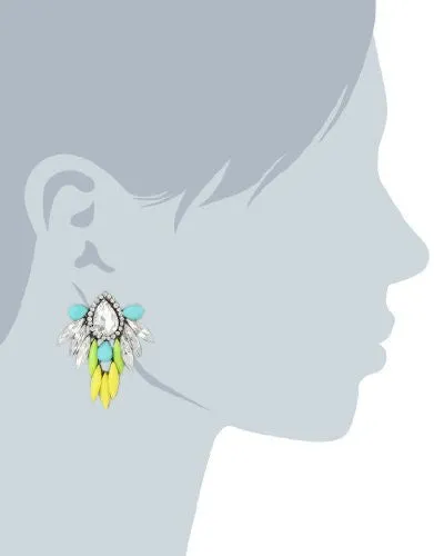 Aretes Multicolor en Forma de Pluma