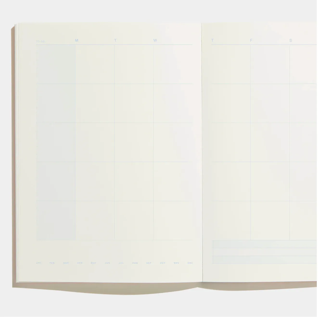 Before Breakfast – One Year Planner Stone Blue (Monthly   To Do) – Planificador Mensual A5 (19,6 x 14,1 cm)