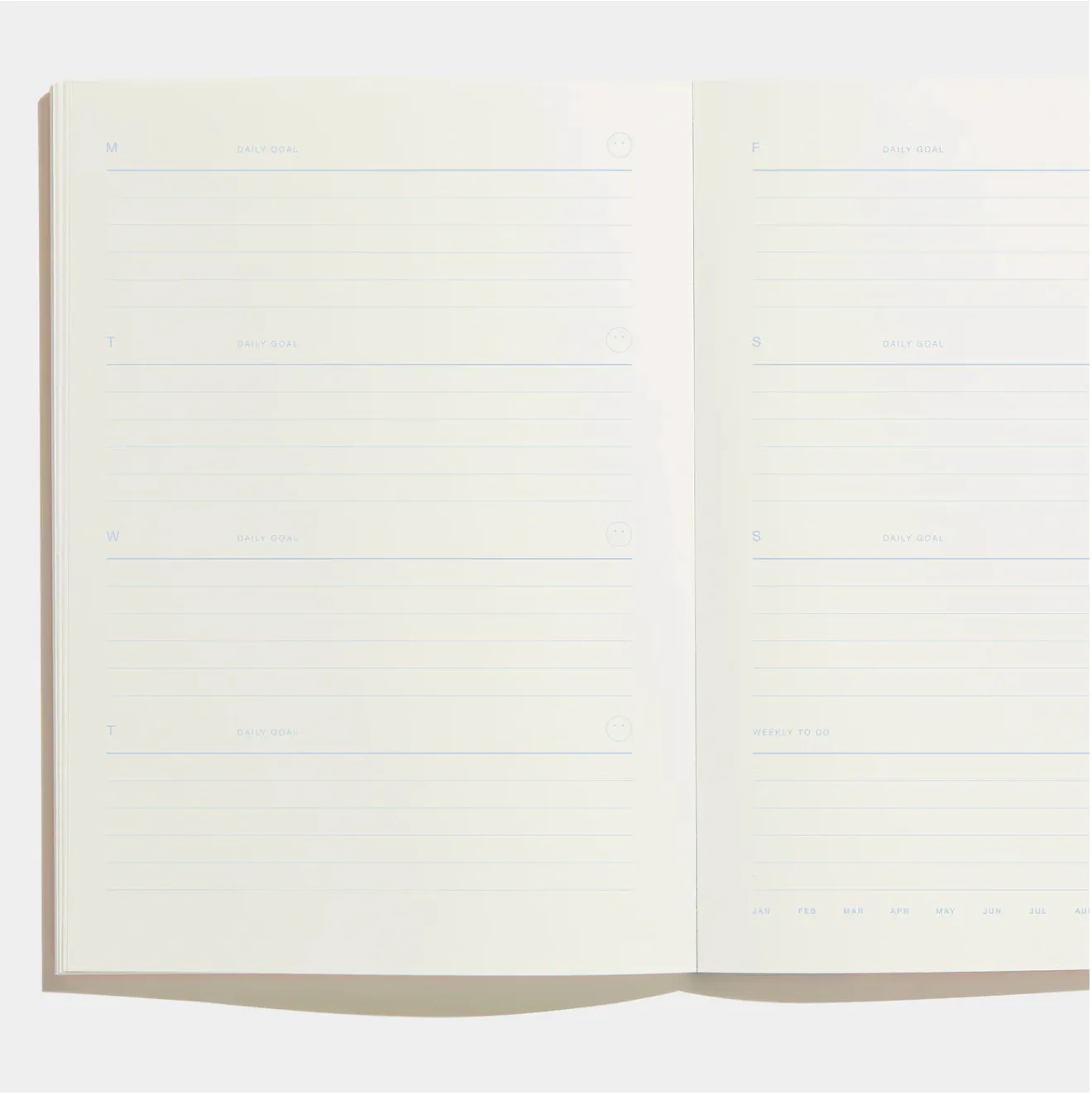 Before Breakfast – One Year Planner Stone Blue (Weekly   To Do) – Planificador Semanal A5 (19,6 x 14,1 cm)