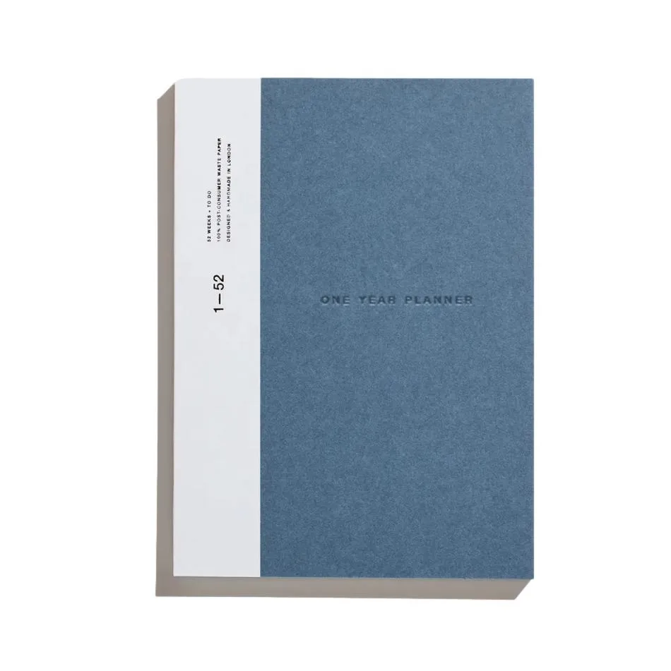 Before Breakfast – One Year Planner Stone Blue (Weekly   To Do) – Planificador Semanal A5 (19,6 x 14,1 cm)