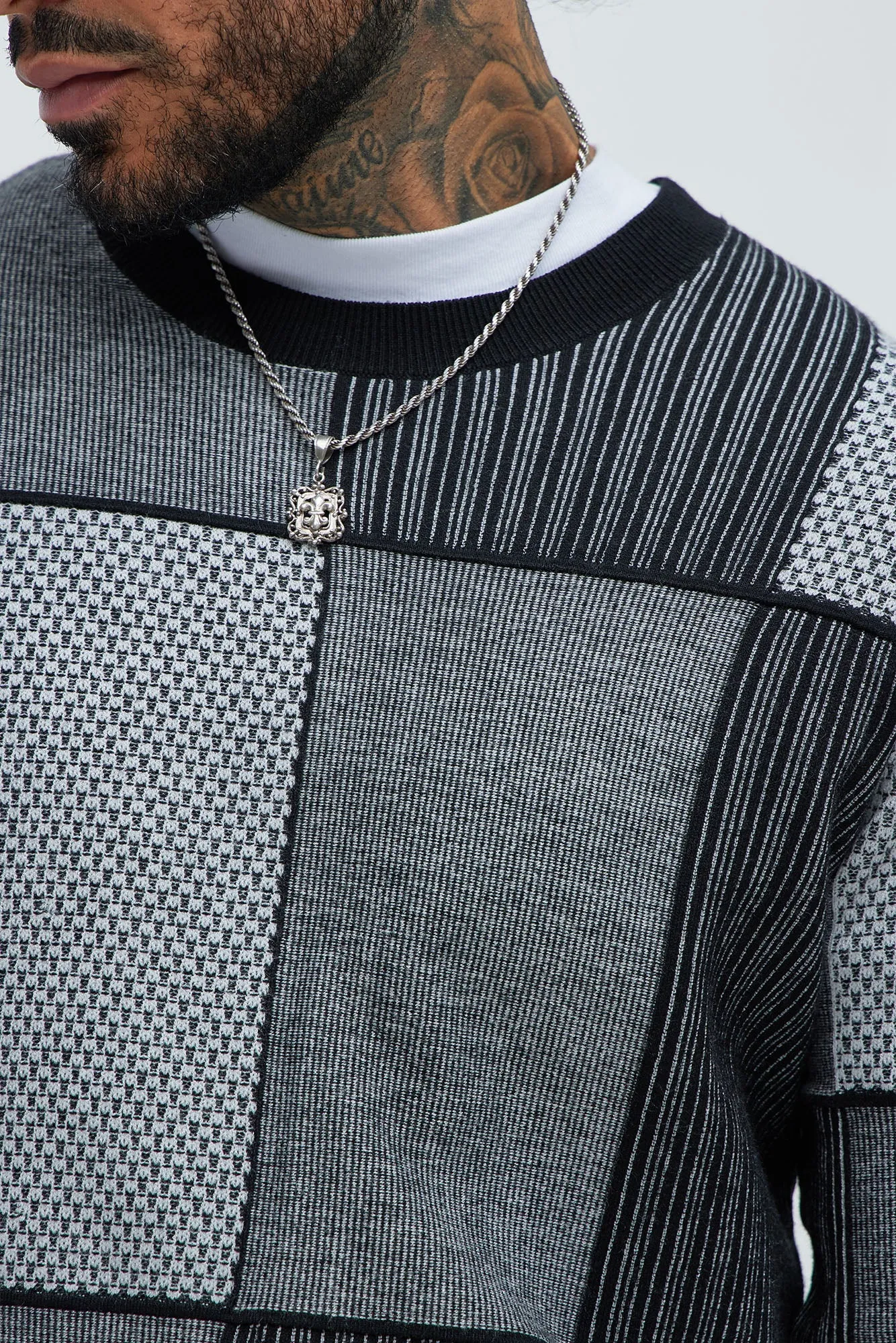Better And Better Crewneck Sweater - Black/combo