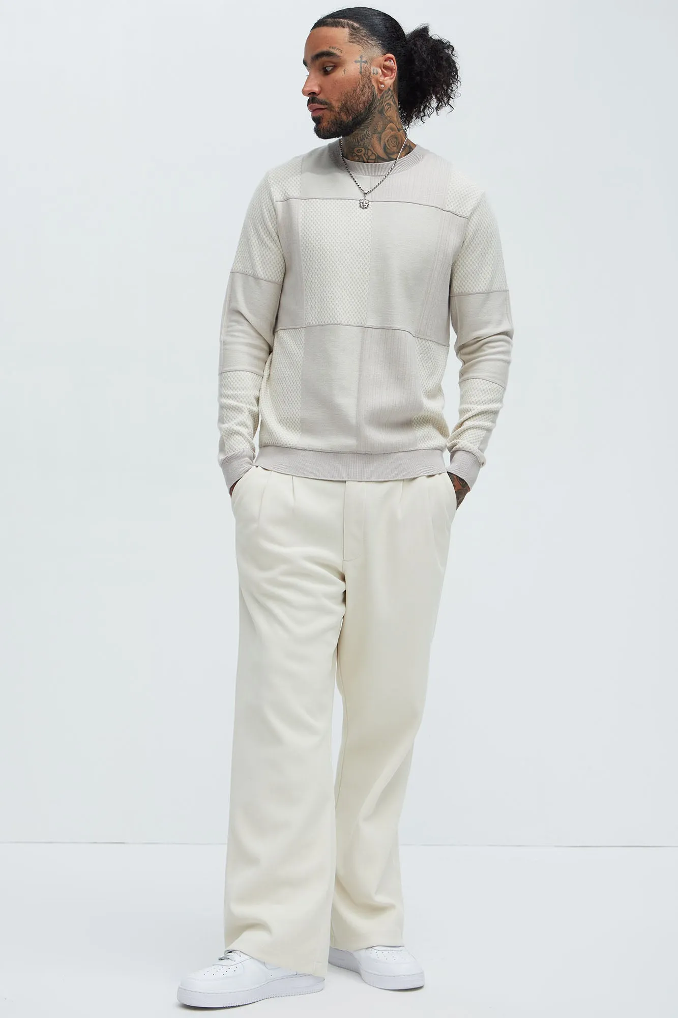 Better And Better Crewneck Sweater - Cream/combo