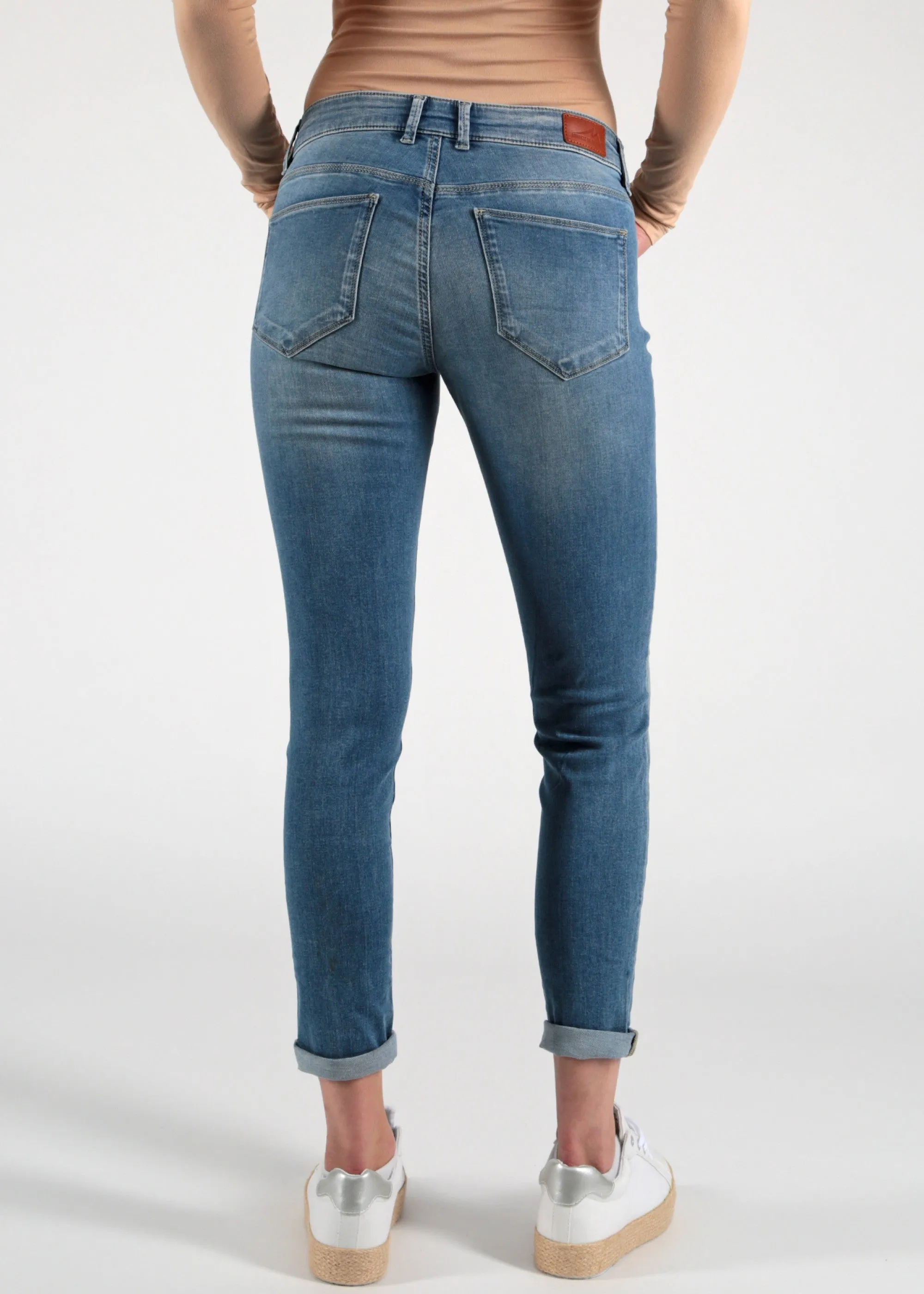 Blauwe 5-pocket jeans | M.O.D. Sina skinny fit georgia blue L32