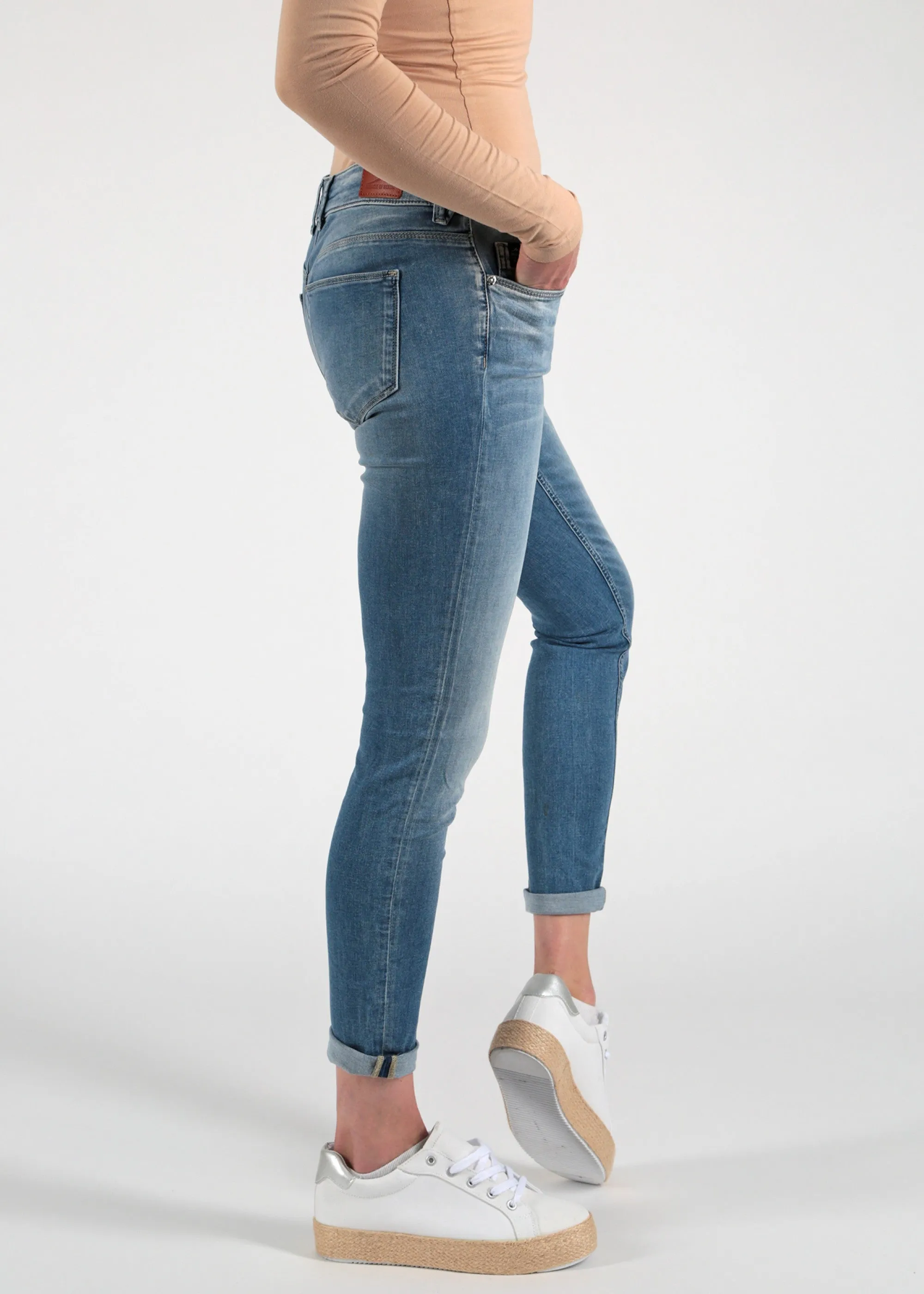 Blauwe 5-pocket jeans | M.O.D. Sina skinny fit georgia blue L32