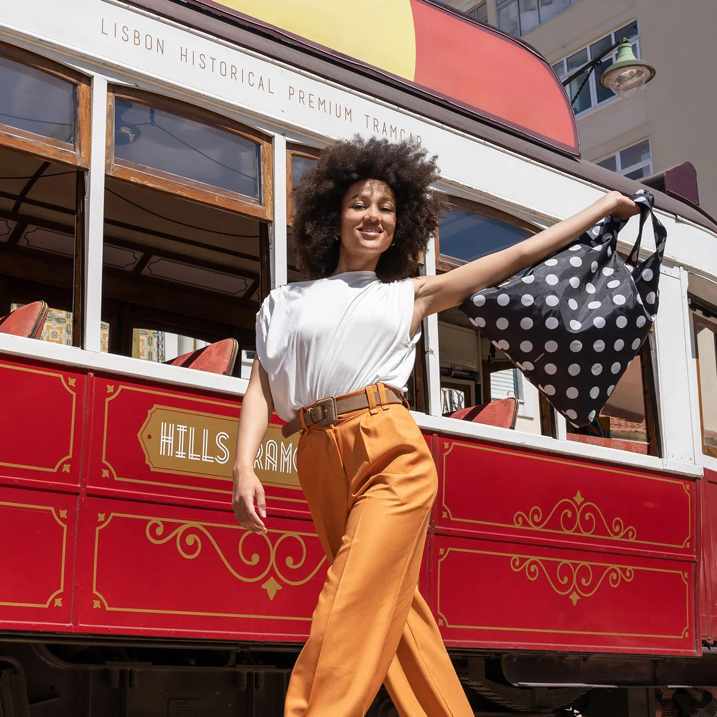Bolsa compra Mini Maxi de lunares.