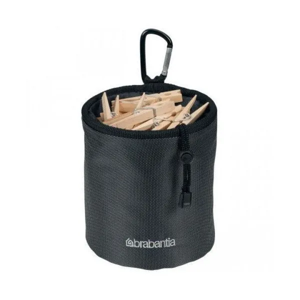 Bolsa para pinzas con mosquetón, en color negro.