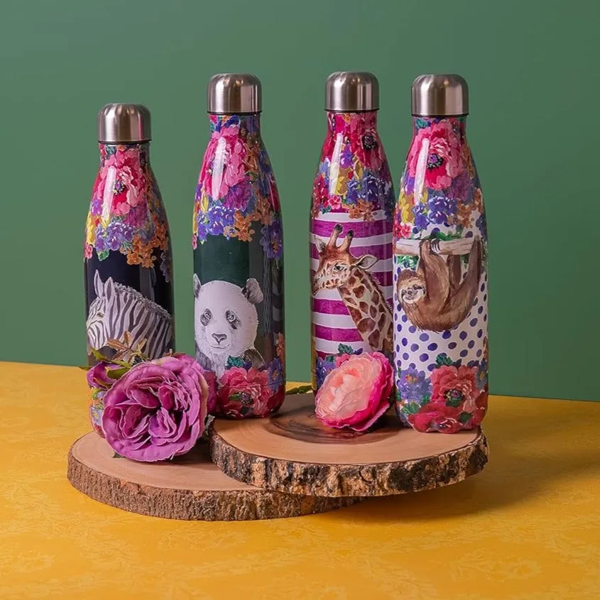 Botella térmica estampado salvaje con Cebra.