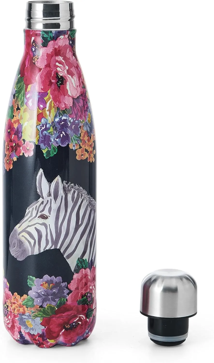 Botella térmica estampado salvaje con Cebra.