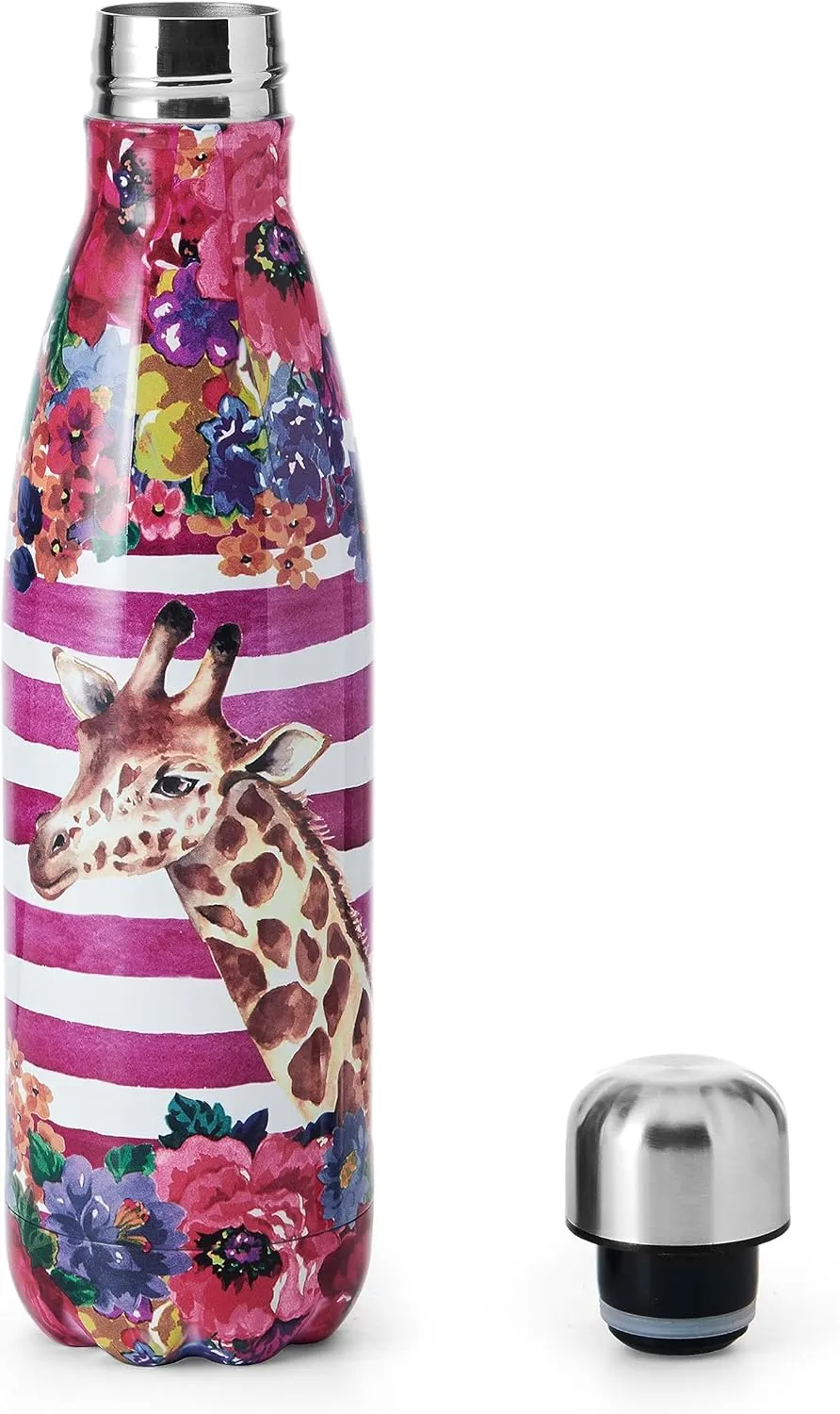 Botella térmica estampado salvaje con Jirafa.
