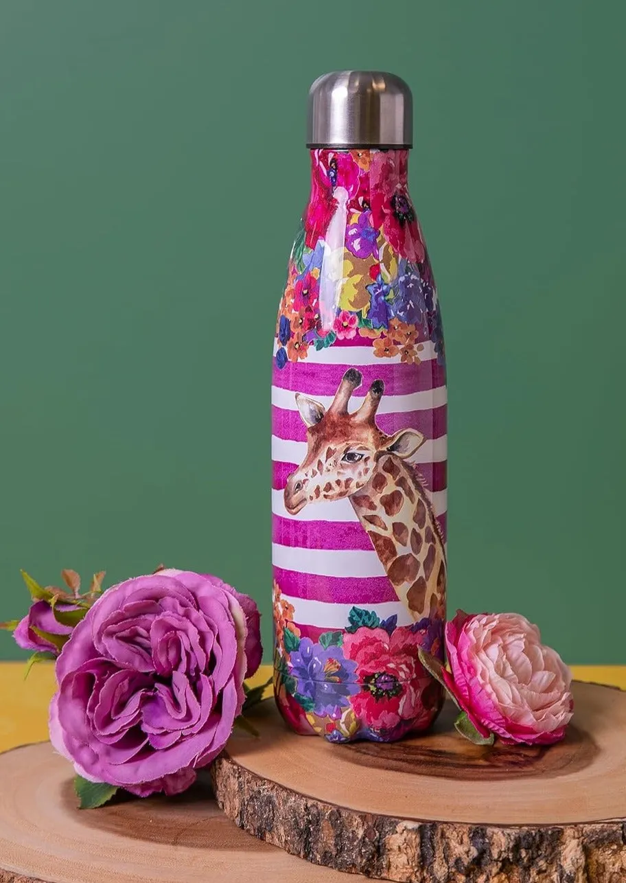 Botella térmica estampado salvaje con Jirafa.