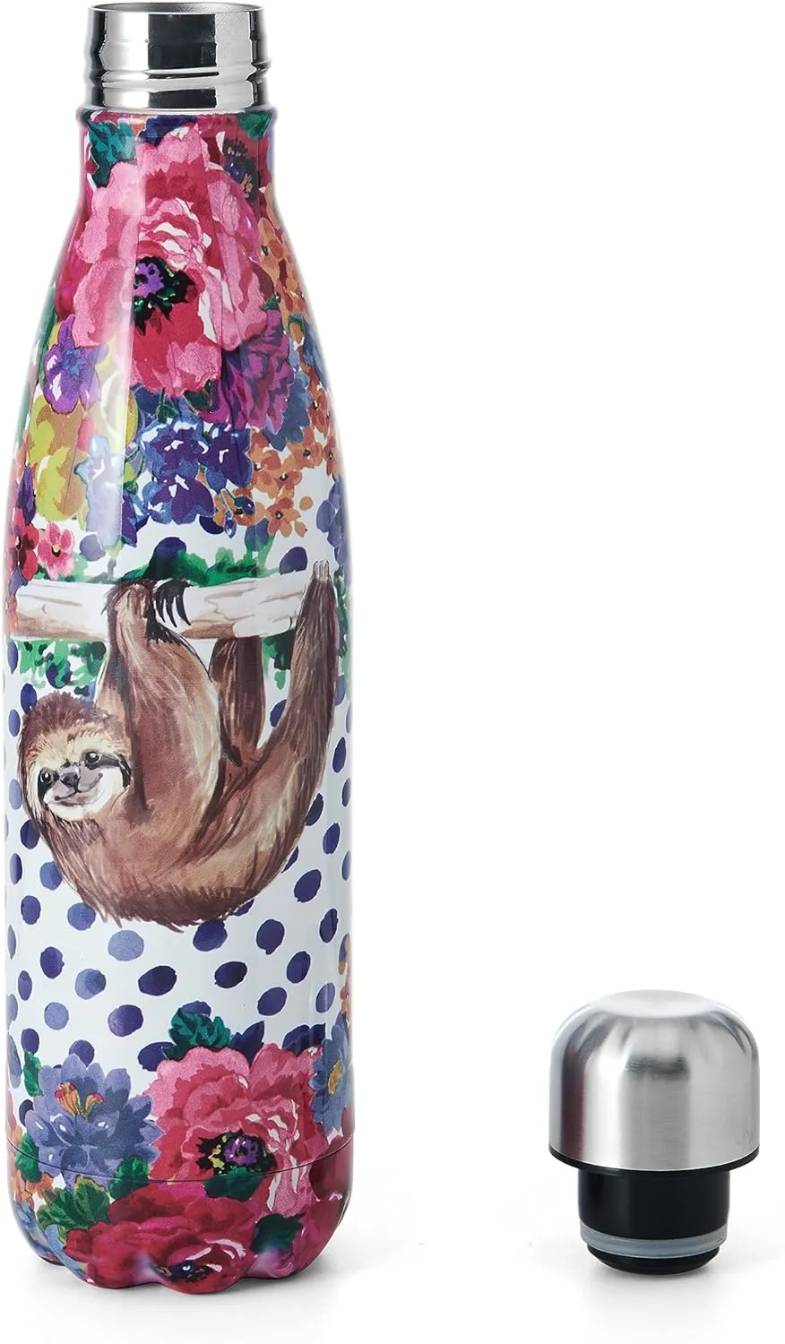 Botella térmica estampado salvaje con Oso perezoso.