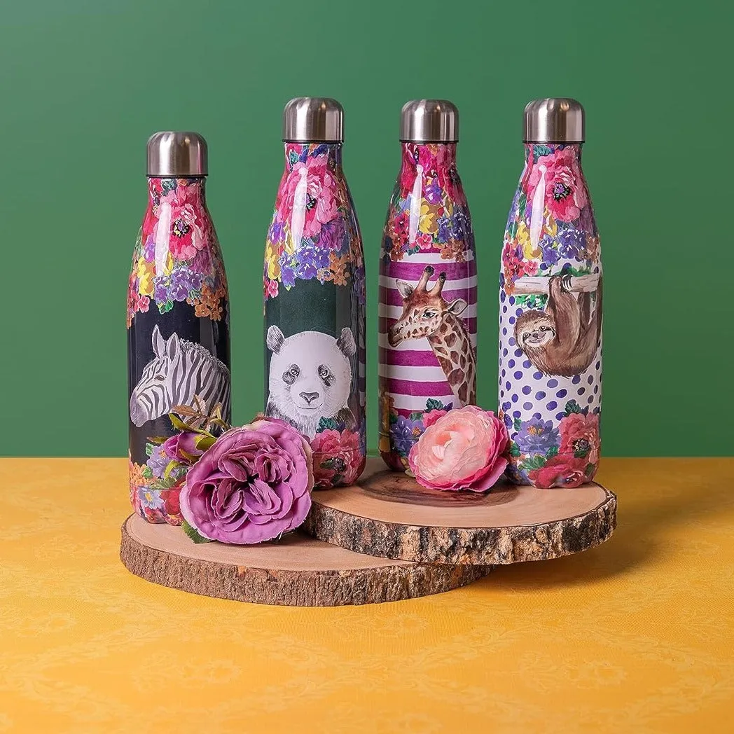 Botella térmica estampado salvaje con Oso perezoso.