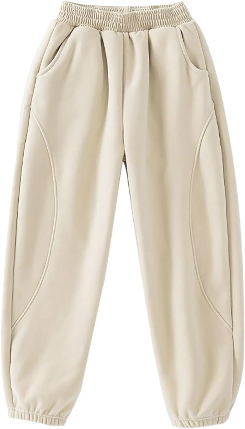 Boys Wide Leg Sweatpants Baggy Casual Loose Long Pants Elastic Waist Sports Running Joggers Trousers Pants Clothes