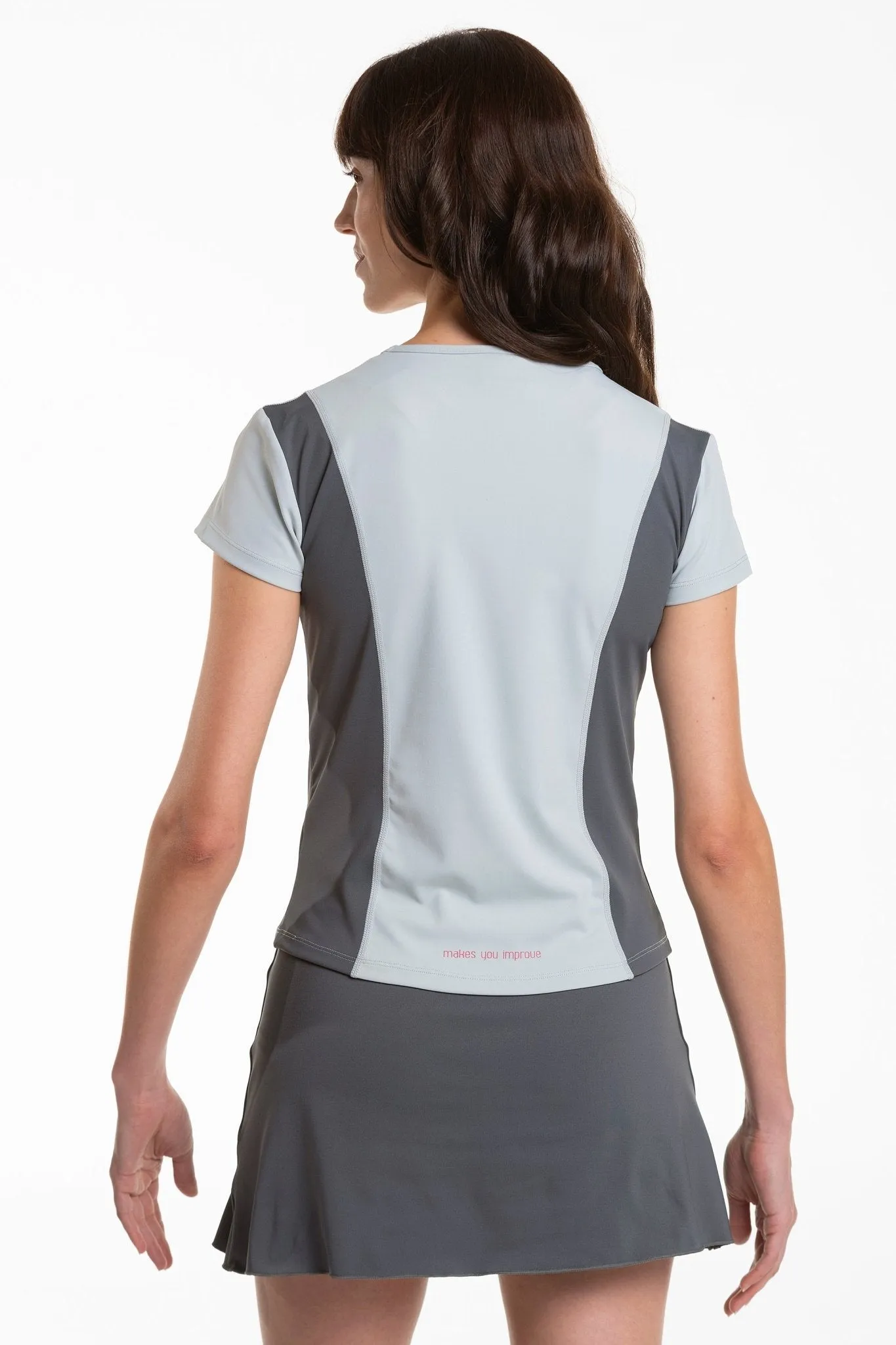 Camiseta Pádel Mujer PRO REGULAR gris claro