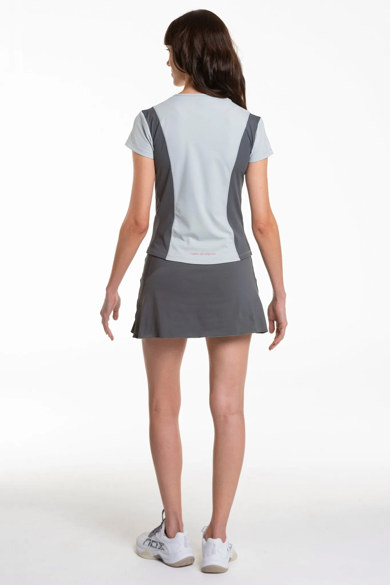 Camiseta Pádel Mujer PRO REGULAR gris claro