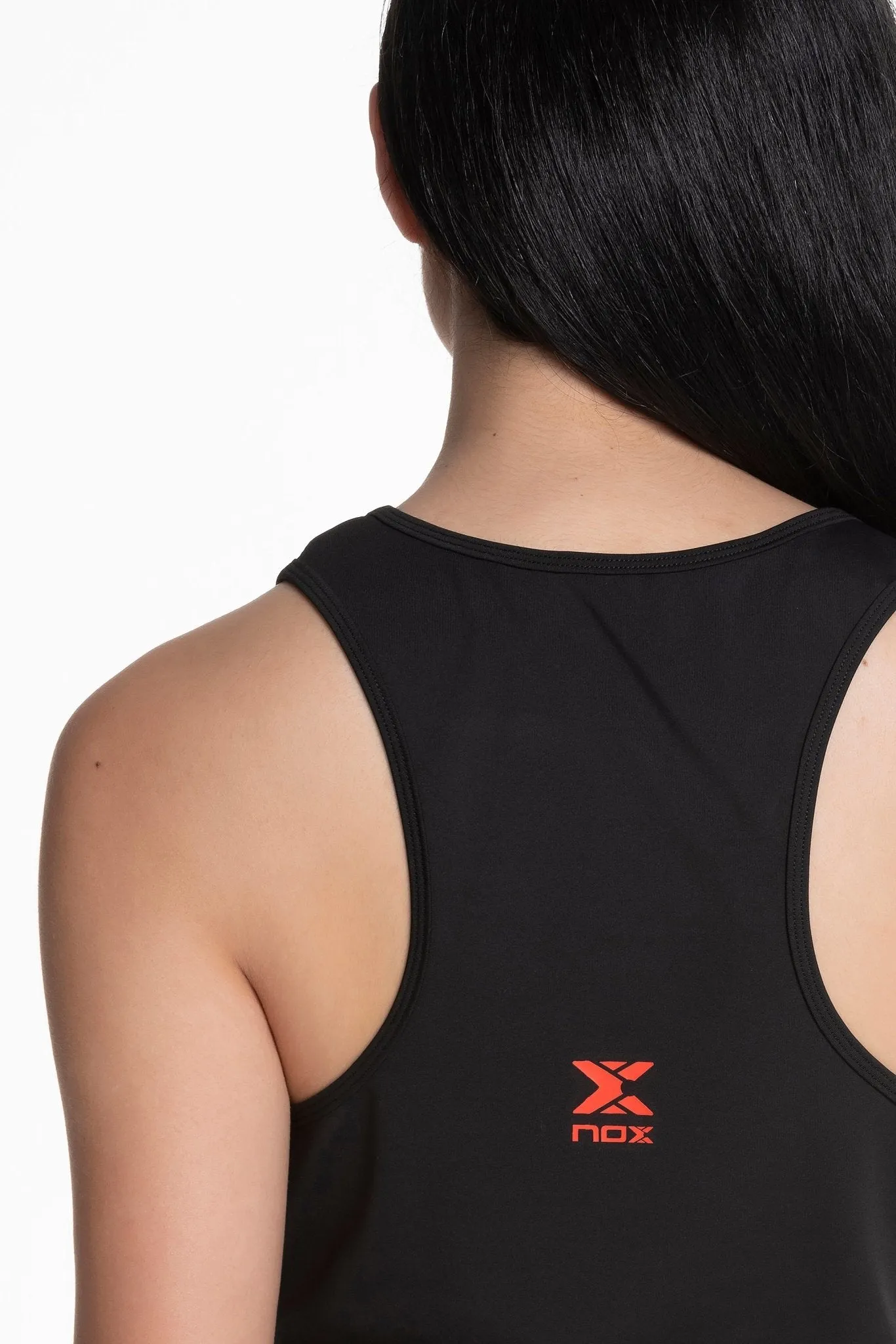 Camiseta tirantes mujer TEAM negro