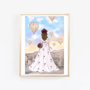 Cappadocia art print fashion illustration