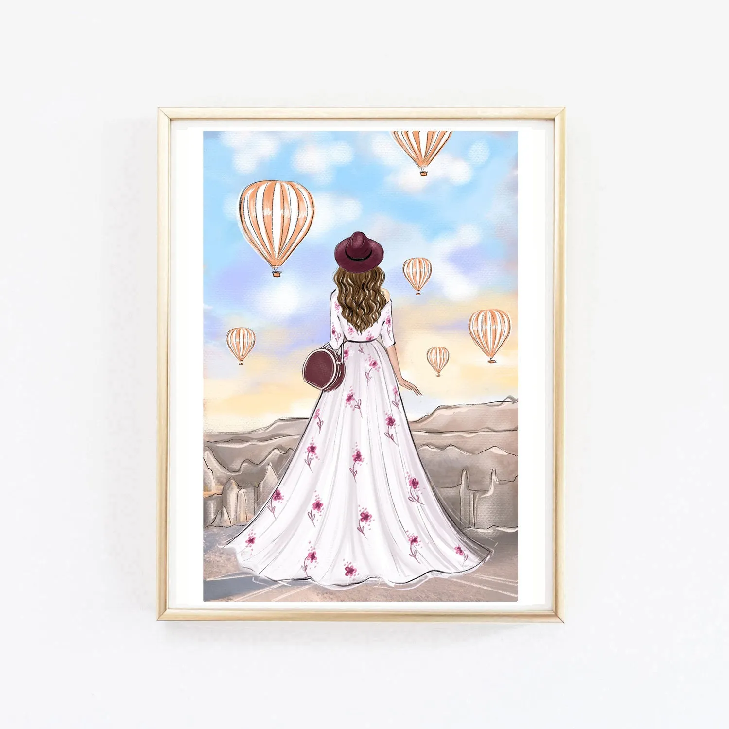 Cappadocia art print fashion illustration