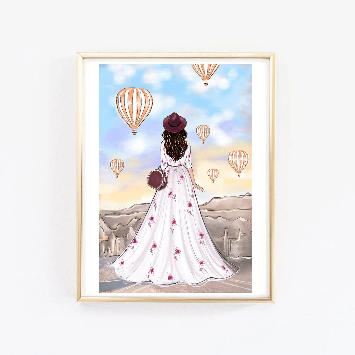 Cappadocia art print fashion illustration