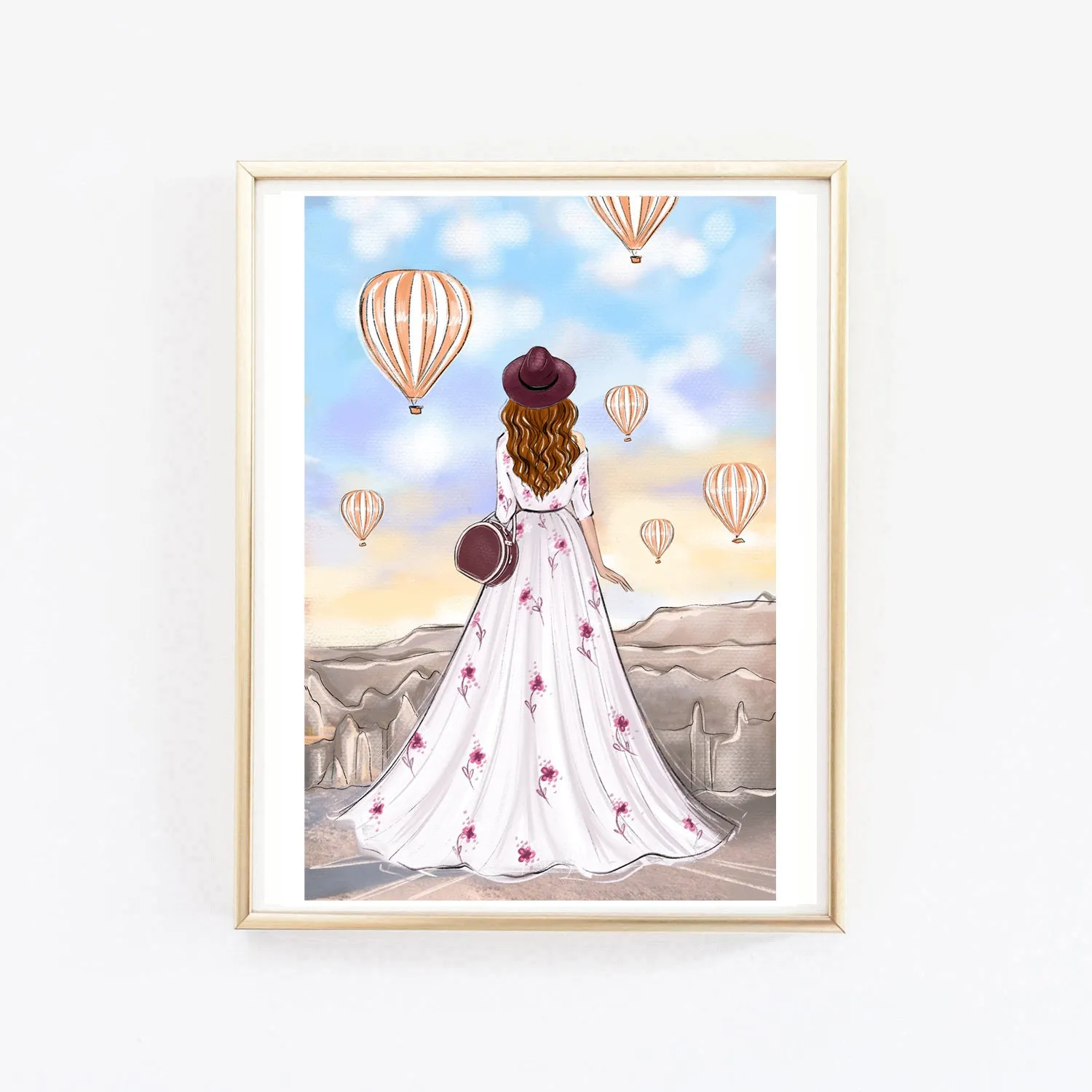 Cappadocia art print fashion illustration