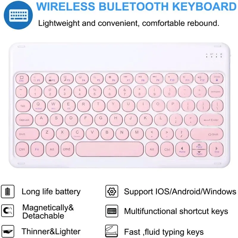 Carcasa protectora magnética con teclado para tablet Samsung S6, S7 y S8