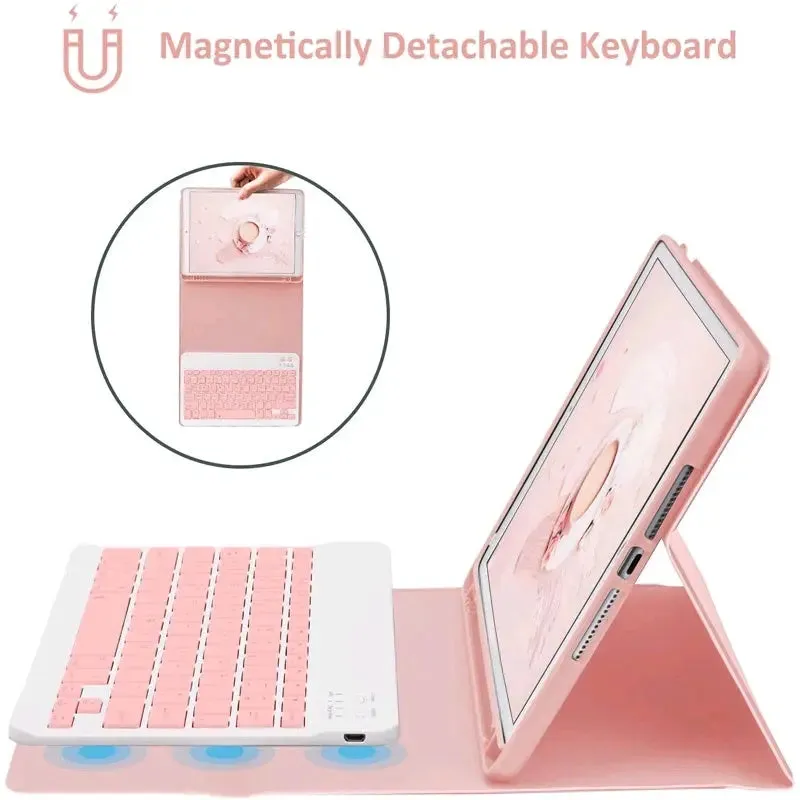 Carcasa protectora magnética con teclado para tablet Samsung S6, S7 y S8