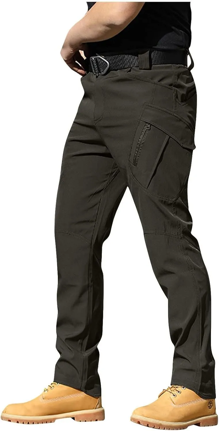 Cargo Pants for Men Relaxed Fit Waterproof Stretch Work Pants Multi Pockets Ripstop Flex Camo Hunting Tactical Pants