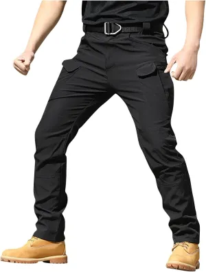 Cargo Pants for Men Relaxed Fit Waterproof Stretch Work Pants Multi Pockets Ripstop Flex Camo Hunting Tactical Pants
