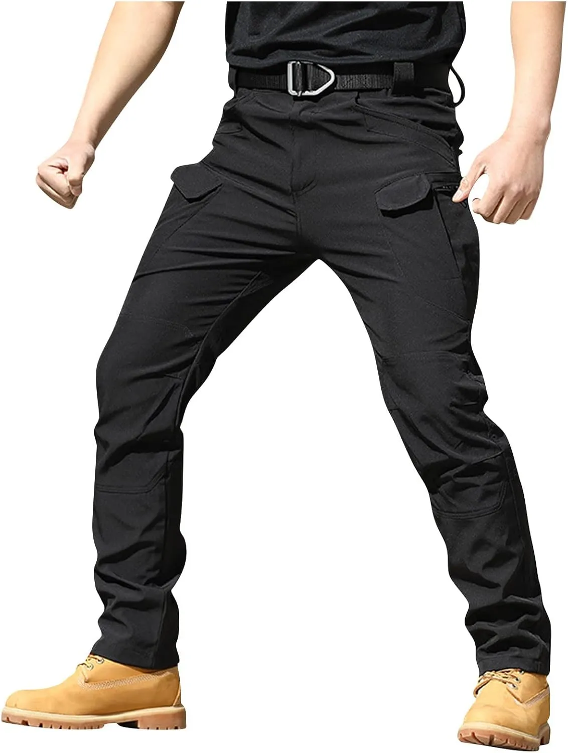Cargo Pants for Men Relaxed Fit Waterproof Stretch Work Pants Multi Pockets Ripstop Flex Camo Hunting Tactical Pants