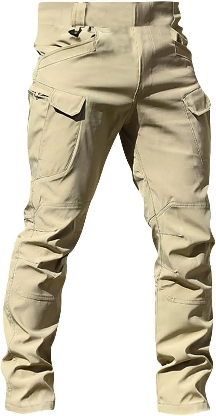 Cargo Pants for Men Relaxed Fit Waterproof Stretch Work Pants Multi Pockets Ripstop Flex Camo Hunting Tactical Pants