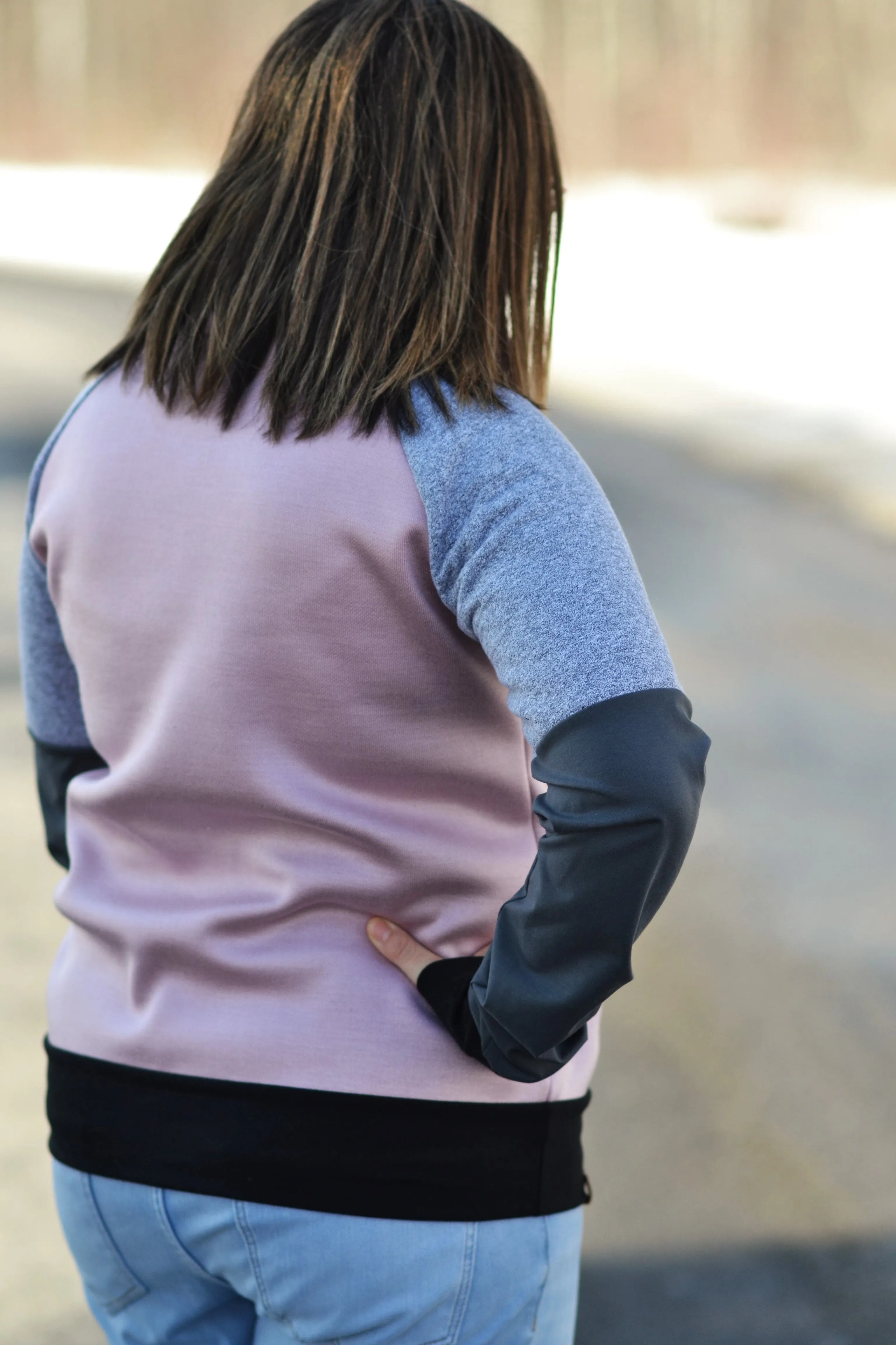 Chandail raglan Elle - Rose
