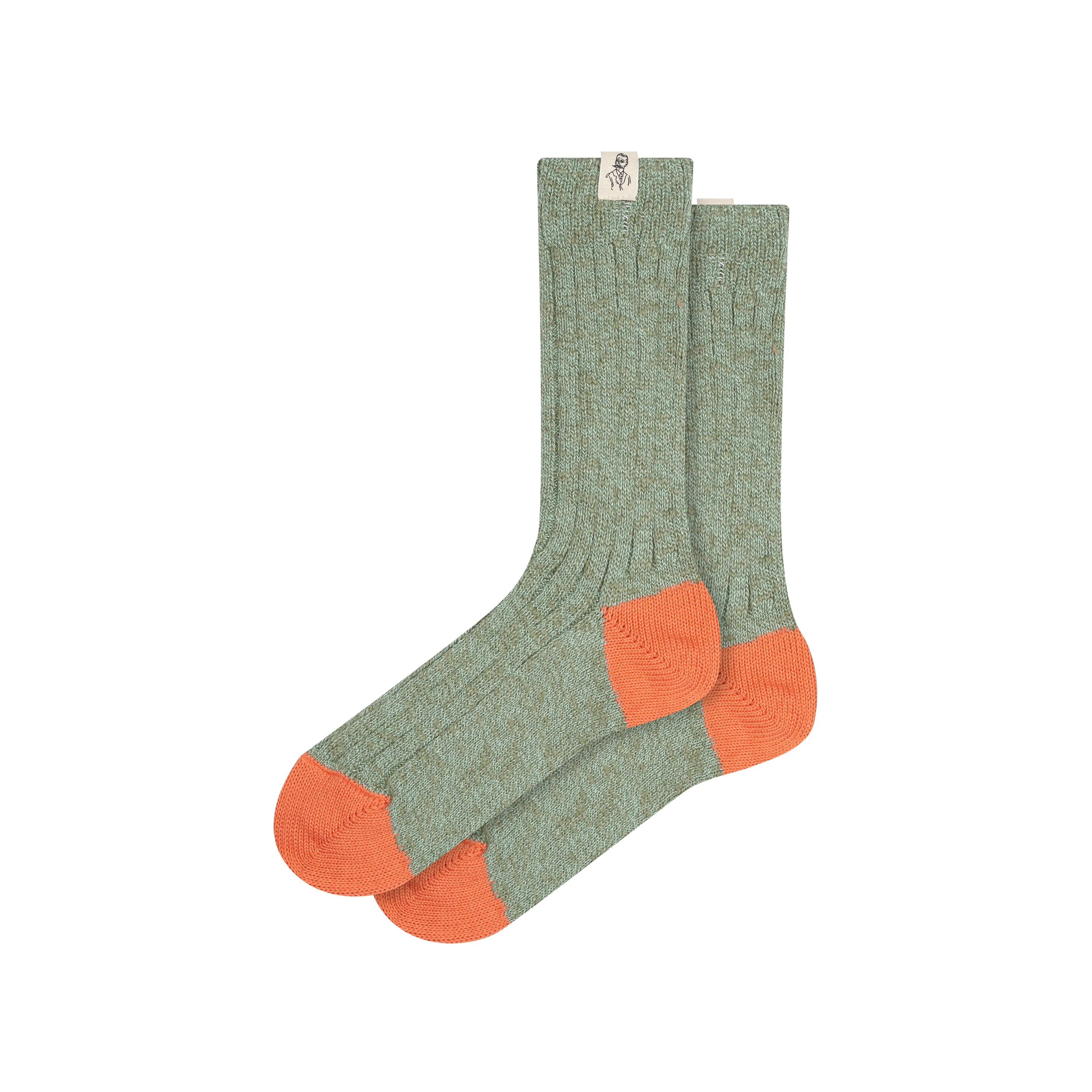 Chaussettes épaisses unisexes Vertes