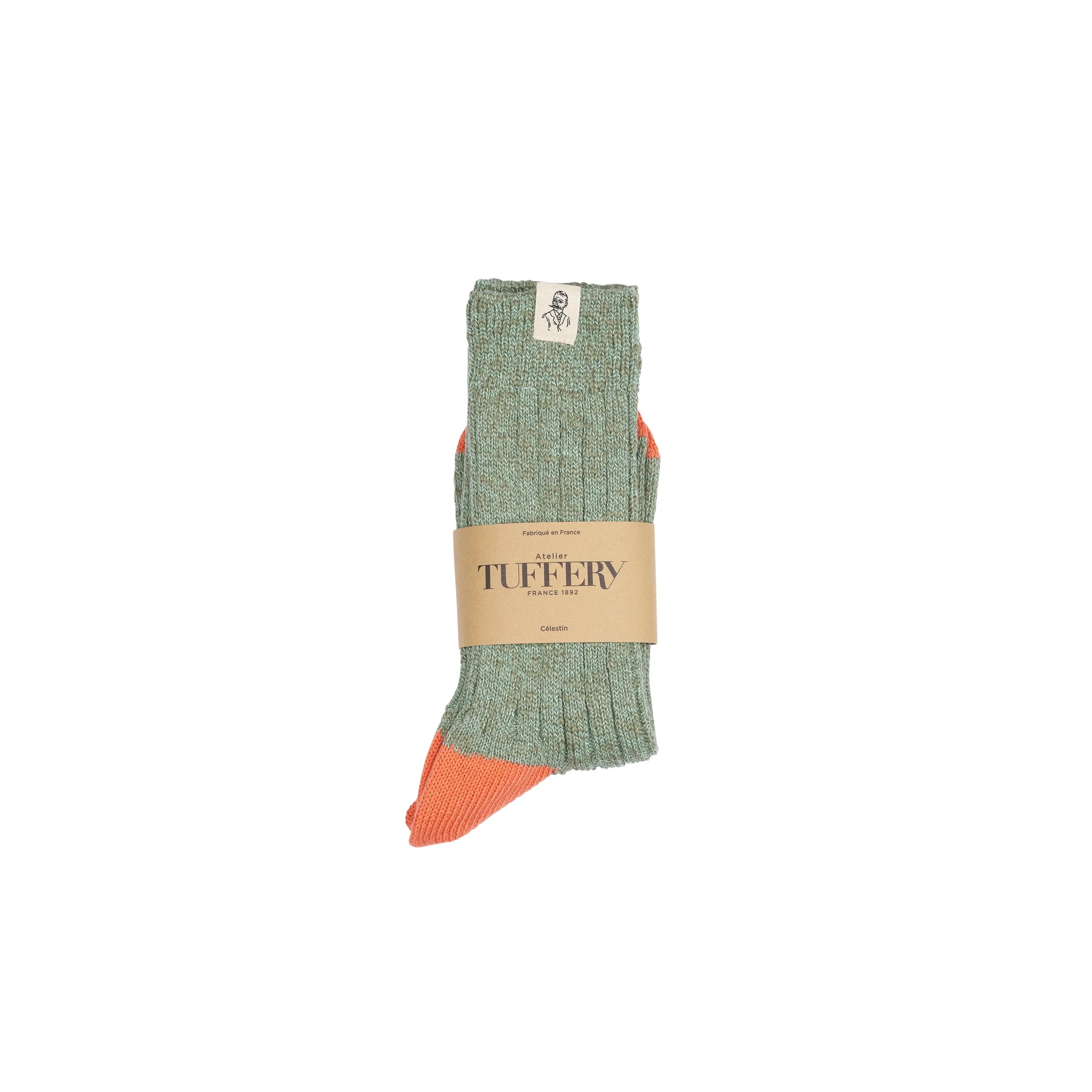 Chaussettes épaisses unisexes Vertes