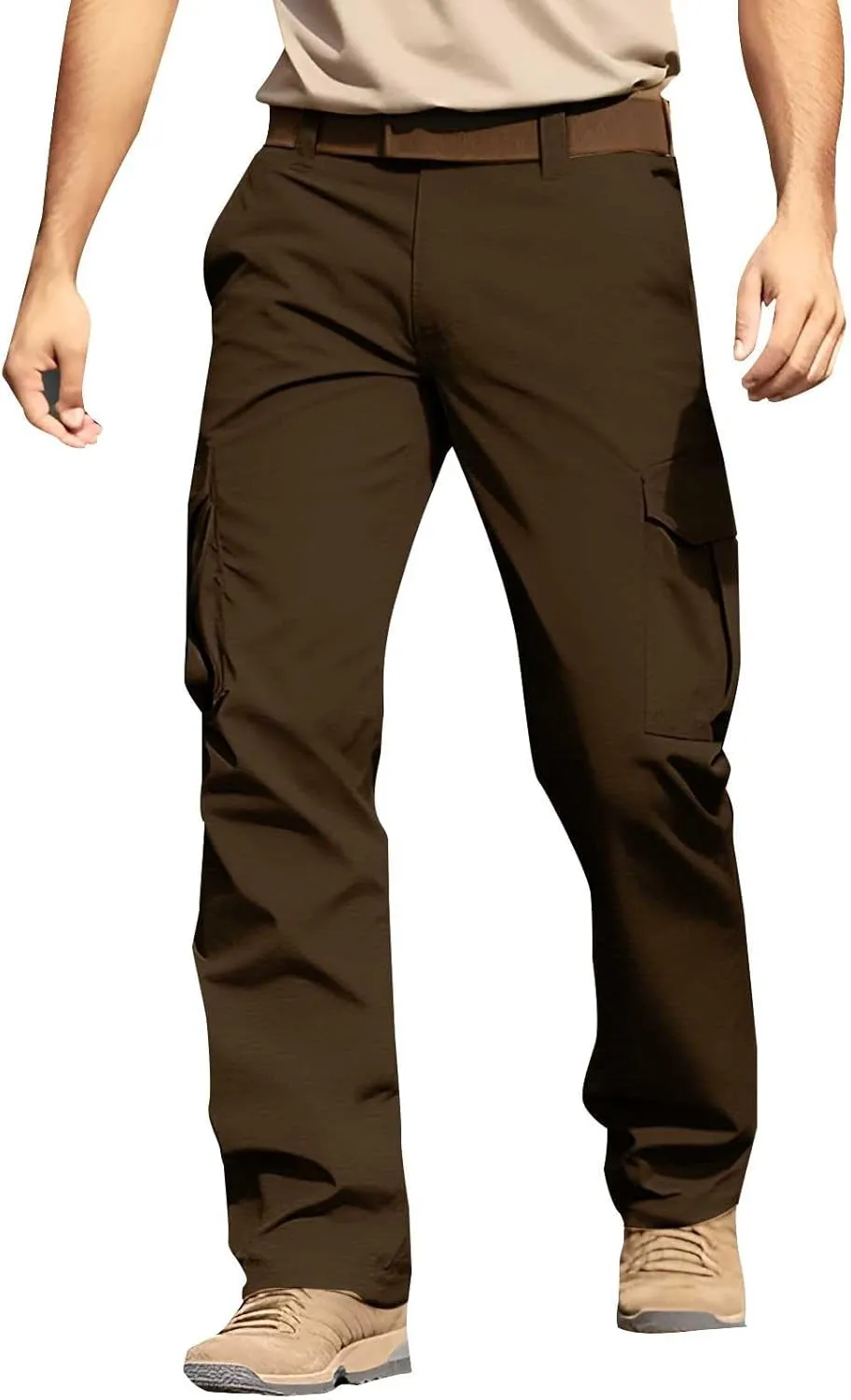 Chinos Pants Men Slim Fit Cargo Pants Stretch Relaxed Fit Jogger Sweatpants Straight Fit Hiking Work Pants w/Pockets