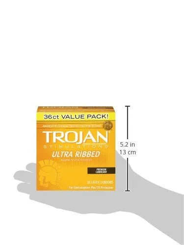 Condones Lubricados Ultra Texturizados Trojan, Contiene 36