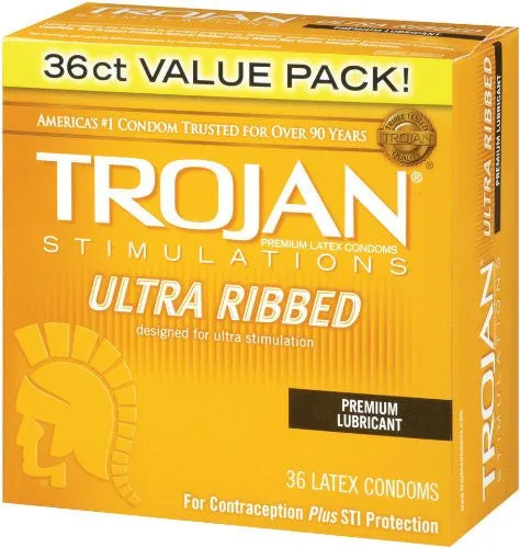 Condones Lubricados Ultra Texturizados Trojan, Contiene 36