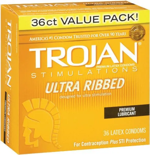 Condones Lubricados Ultra Texturizados Trojan, Contiene 36