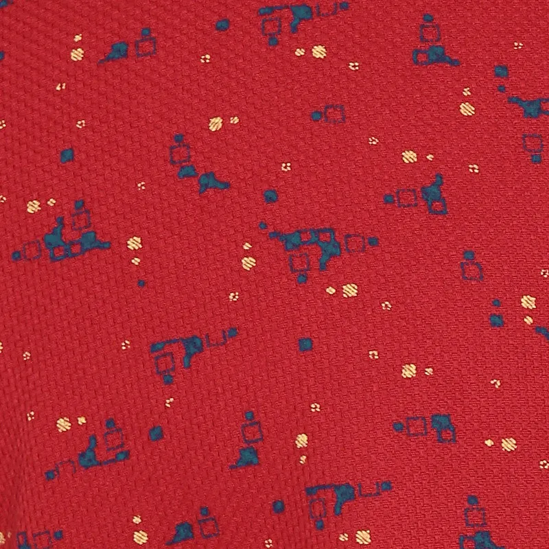 Cotton Red Printed Slim Fit Casual Shirt