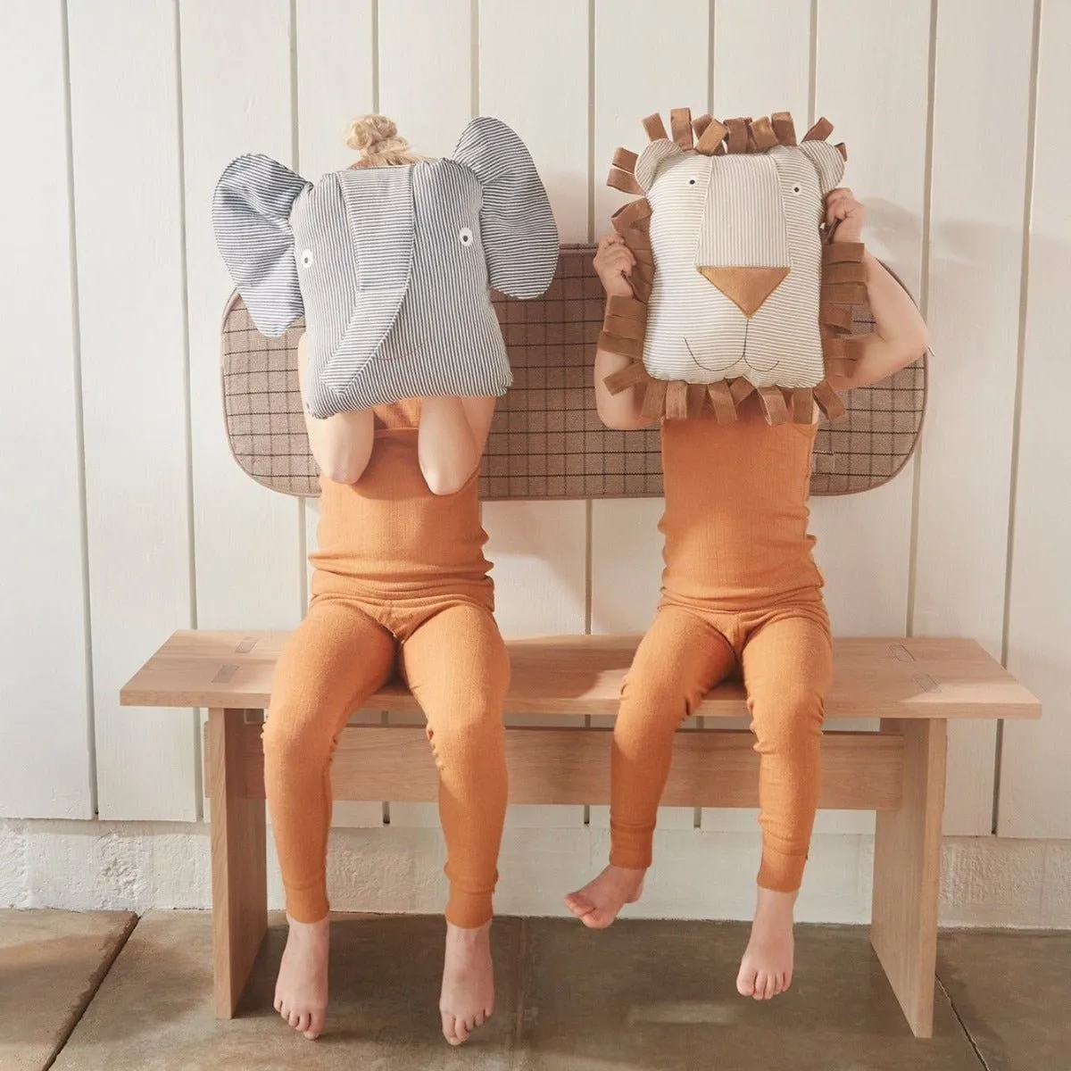 Coussin Erik Éléphant Denim